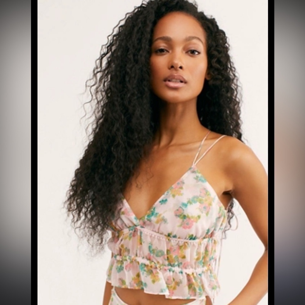 For Love & Lemons Skivvies Eden Sleep Tank Top Medium Garden Floral